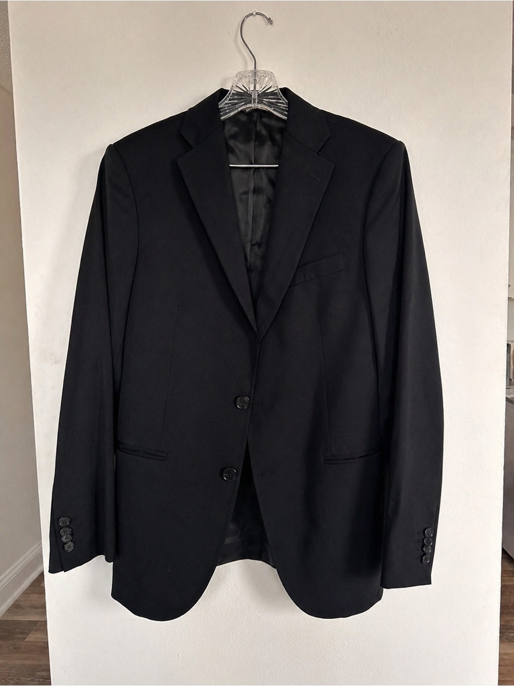 Bally Black Wool Blazer Made in Italy Men’s Size 38 Classic Tailored Suit Jacket